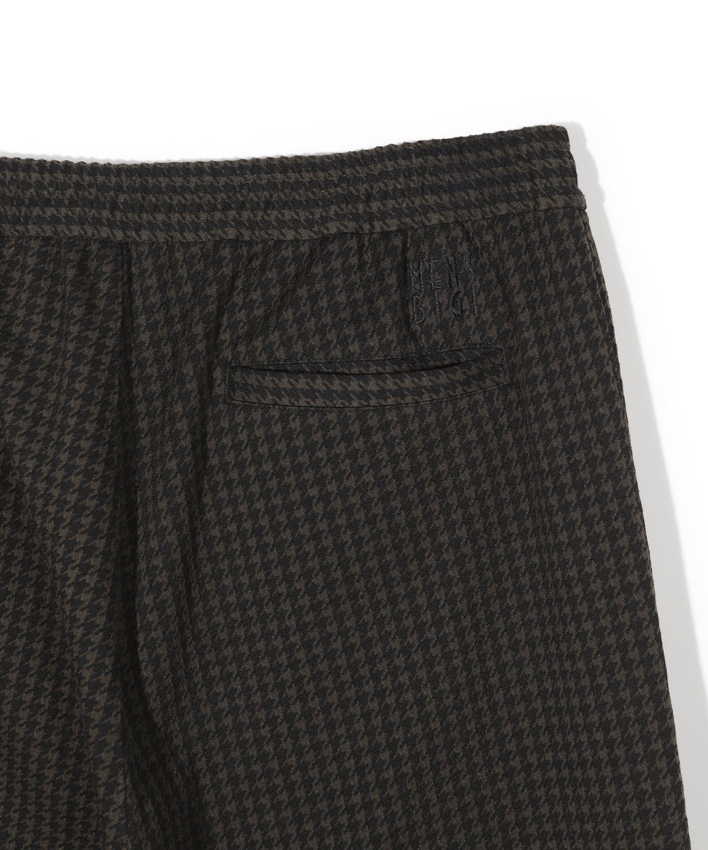 MEN'S BIGI 【50th Anniv . 中田 慎介】 SUEDE LIKE/HOUND’S TOOTH TRACK PANTS ブラウン