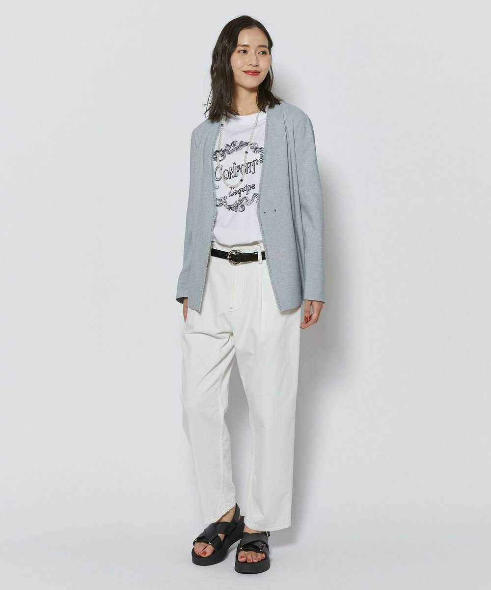 L'EQUIPE フレームロゴTシャツ ホワイト