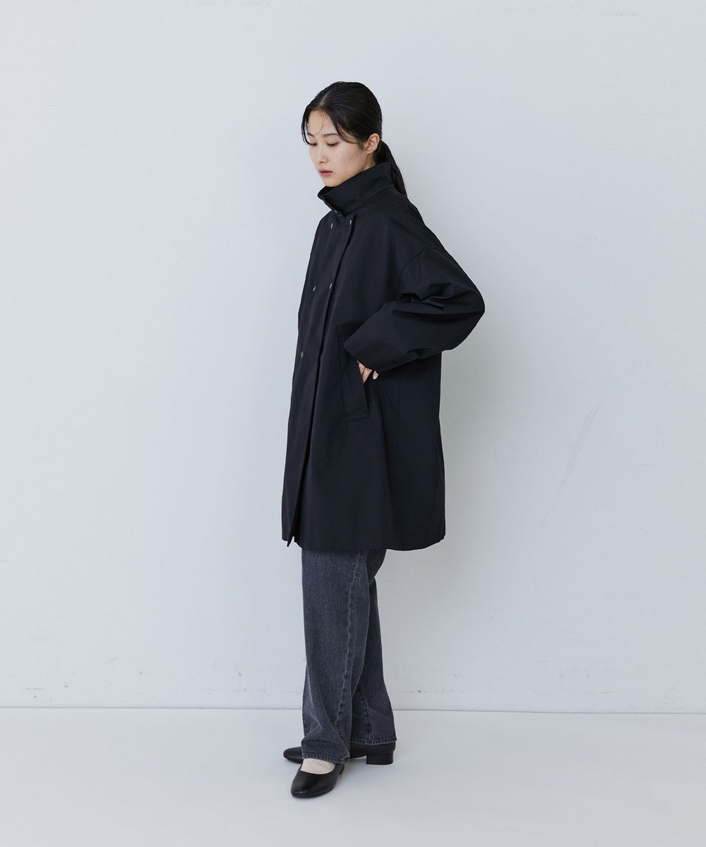 congés payés ADIEU TRISTESSE ライナー付きスタンドカラーコート ブラック