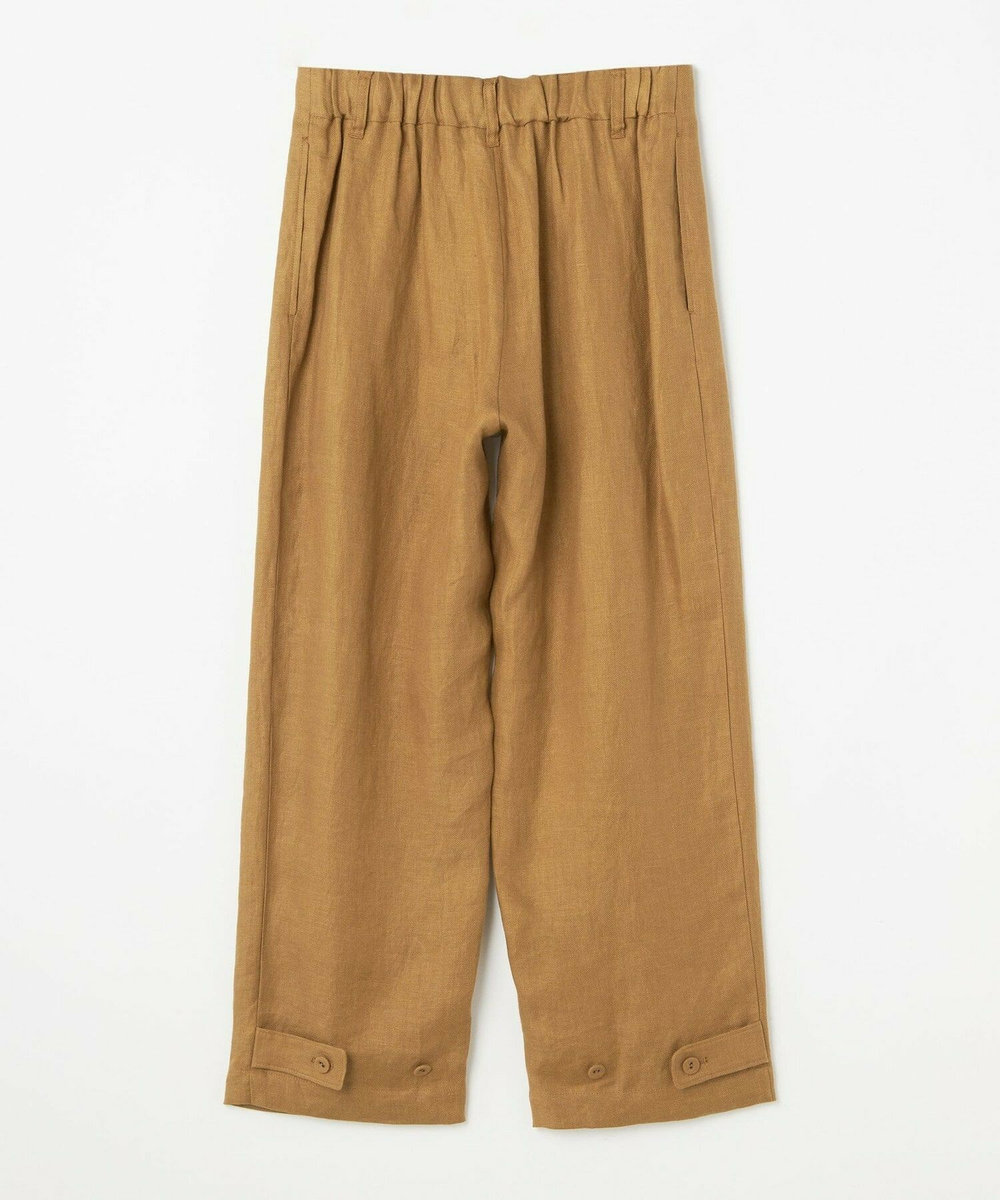 LOISIR リネンツイルアジャスター付きパンツ キャメル