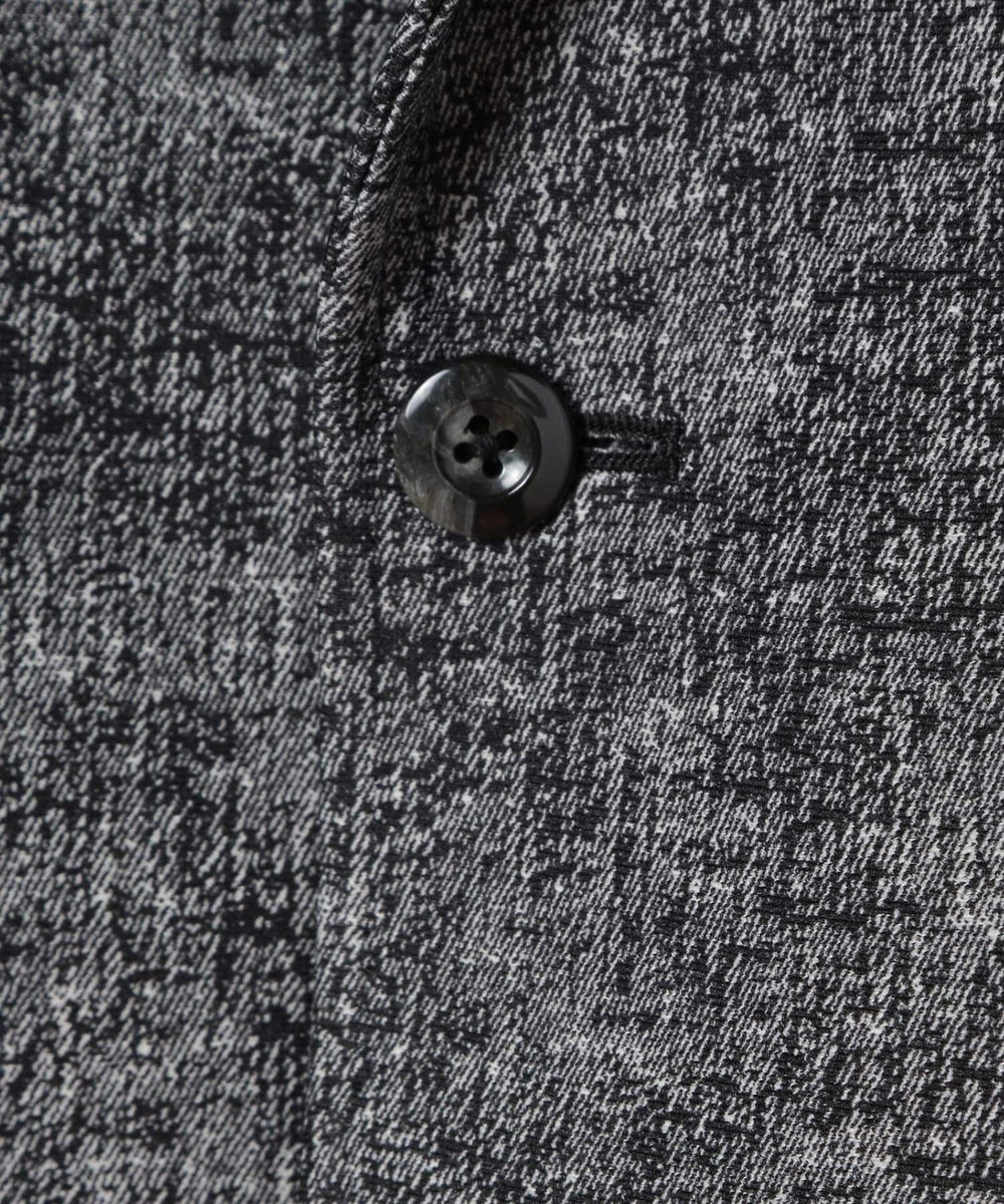 MEN'S BIGI 【ACTIVE TAILOR/アクティブテイラー】ヒートパフォーマーツイード調プリントジャケット ブラック