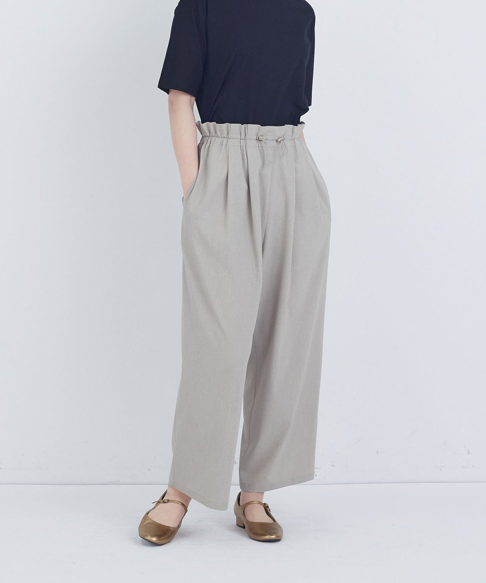 ADIEU TRISTESSE ポプリンストレートパンツ グレー