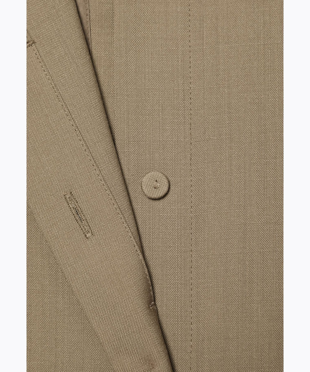 DÉPAREILLÉ WOOL TORO BACKSHAN BLOUSE / ウールトロバックシャンブラウス キャメル