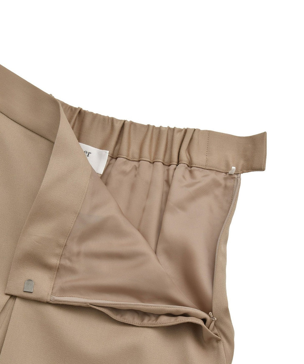 1er Arrondissement ウールサテンキュロットパンツ ベージュ
