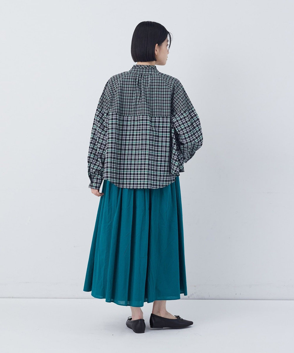 congés payés ADIEU TRISTESSE チェックパッチワークブラウス チェック
