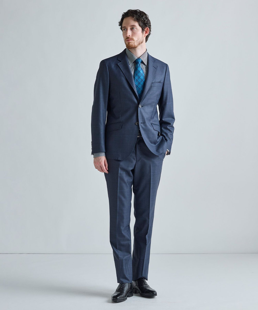 MEN'S BIGI 【TIE YOUR TIE /タイユアタイ】ヴィンテージチェック柄ネクタイ ブルー系その他