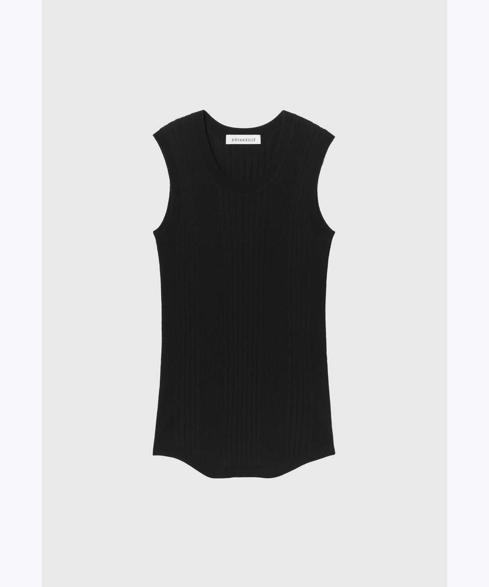DÉPAREILLÉ COTTON NO SLEEVE / コットンノースリーブ ブラック