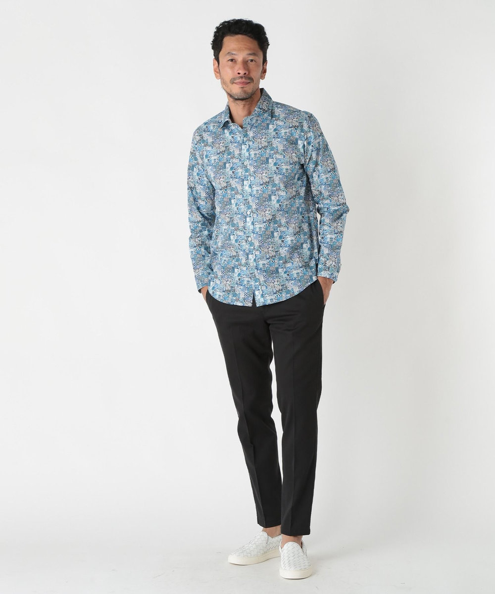 MEN'S BIGI 【LIBERTY/リバティー】リトールドプリントシャツ ブルー系その他