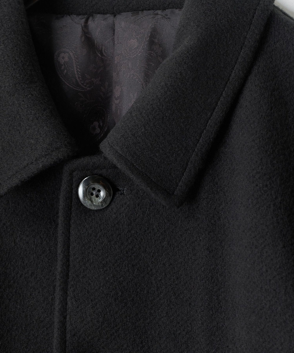 MEN'S BIGI テックビーバーツイルカーコートブルゾン［ストレッチ］ ブラック