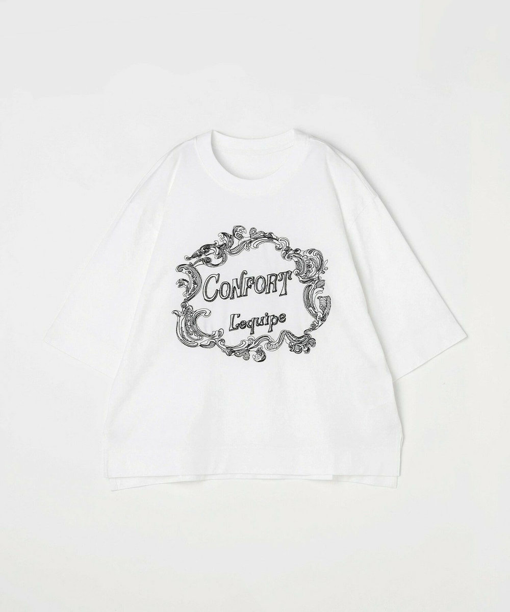 L'EQUIPE フレームロゴTシャツ ホワイト