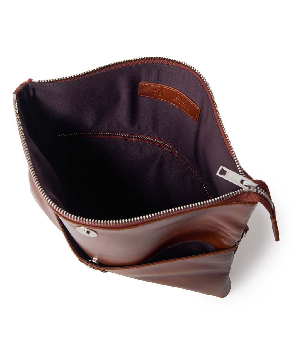 MEN'S BIGI 【SEEKER/シーカー】別注 2wayクラッチ&ショルダーバッグ キャメル