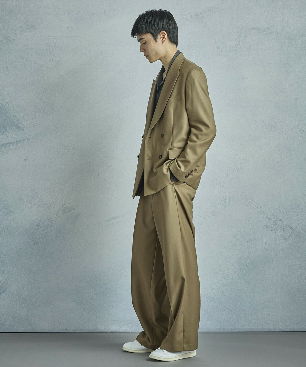 MEN'S BIGI 【50th Anniv . 菊池武夫】TECHWOOL TWILL PANTS ベージュ