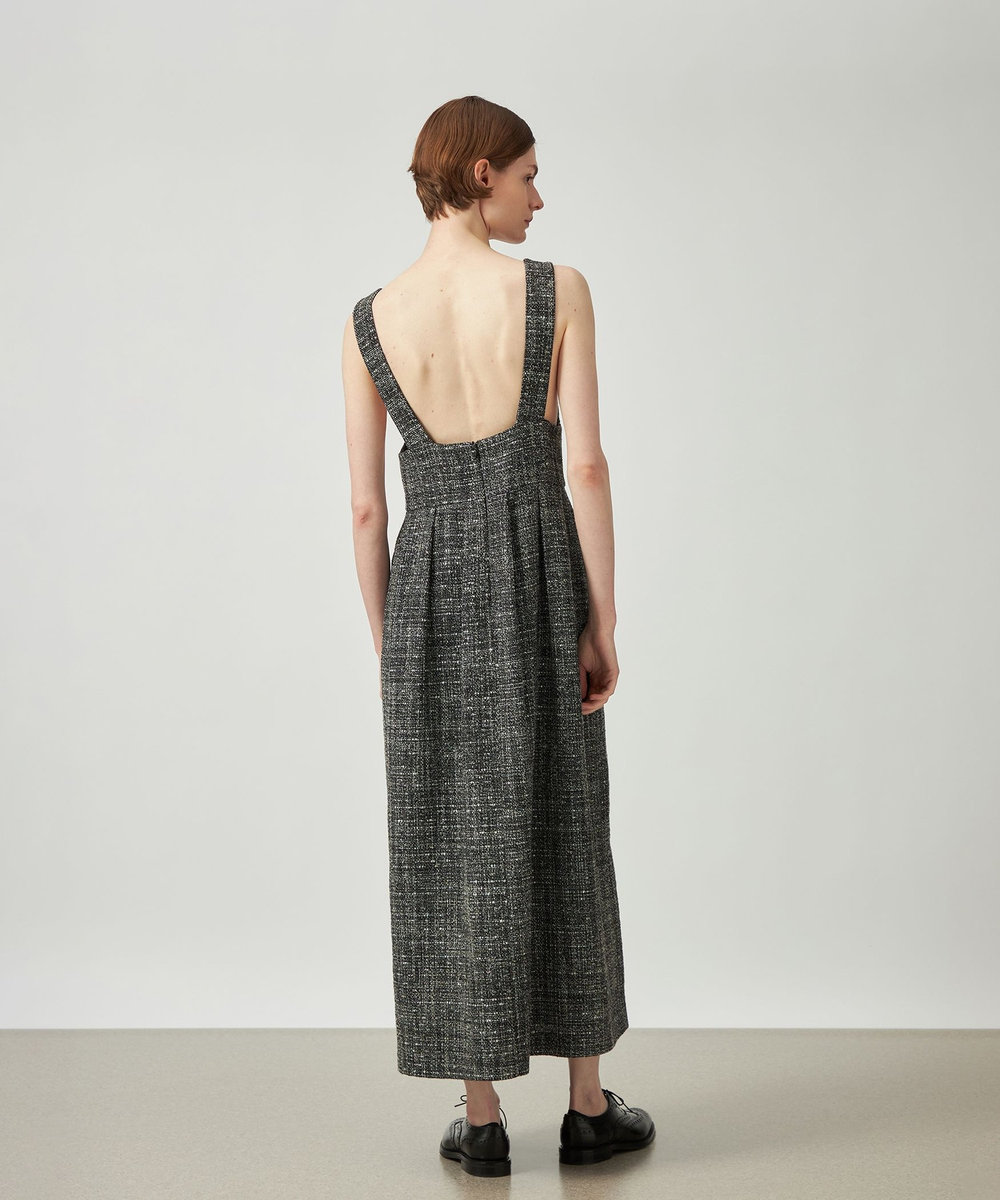 DÉPAREILLÉ LAME TWEED JUMPER SKIRT / ラメツィードジャンパースカート ブラック