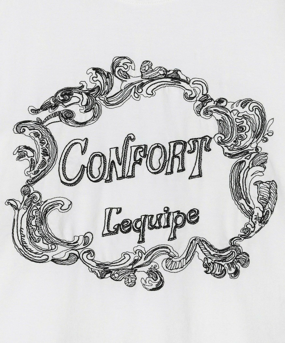 L'EQUIPE フレームロゴTシャツ ホワイト