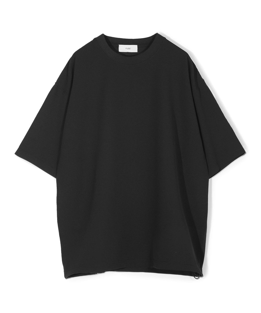 MEN'S BIGI シアサッカー調ルーズフィットTEE ブラック