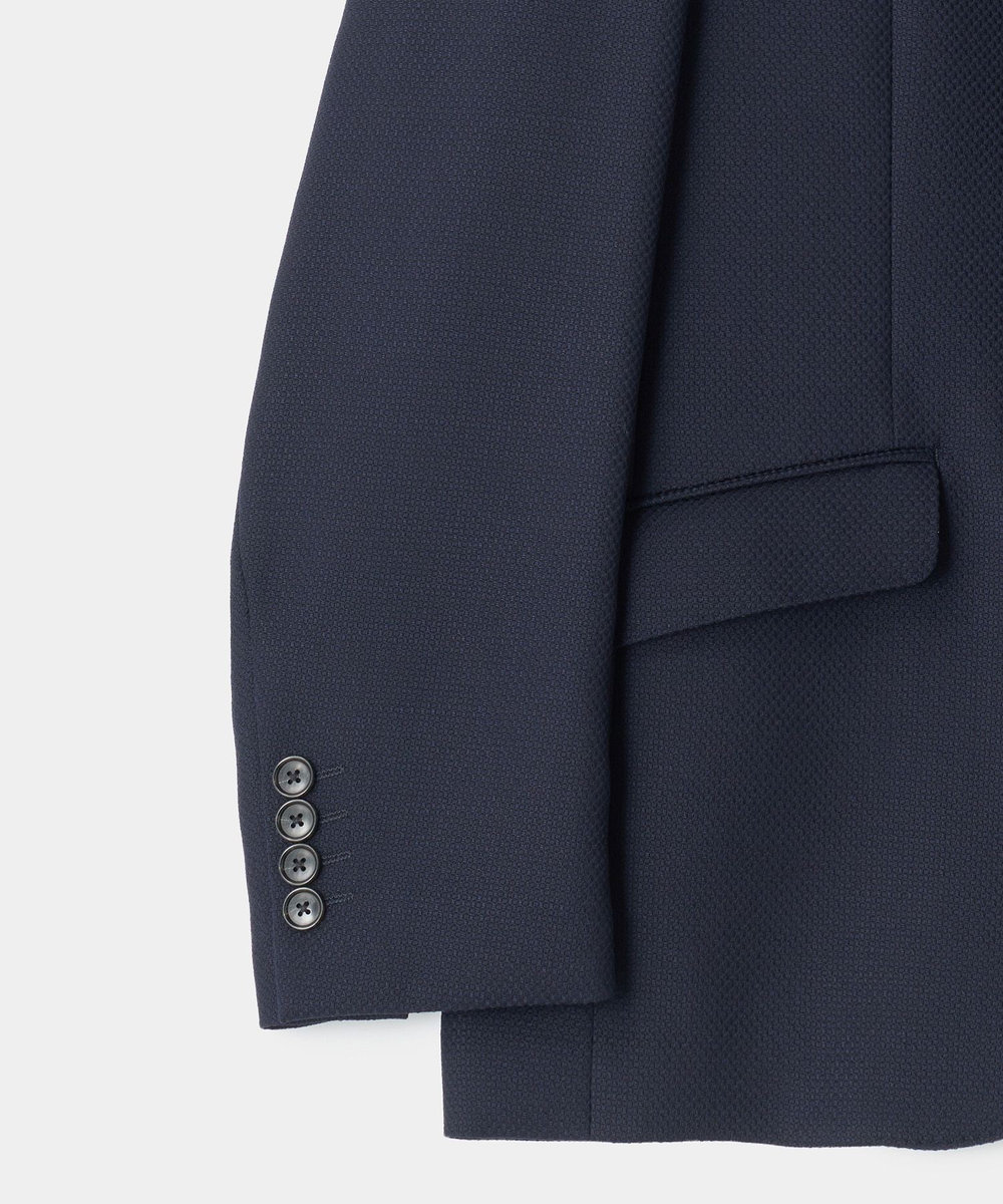 MEN'S BIGI ミックスヤーン/ホップサック テーラードジャケット ダークネイビー