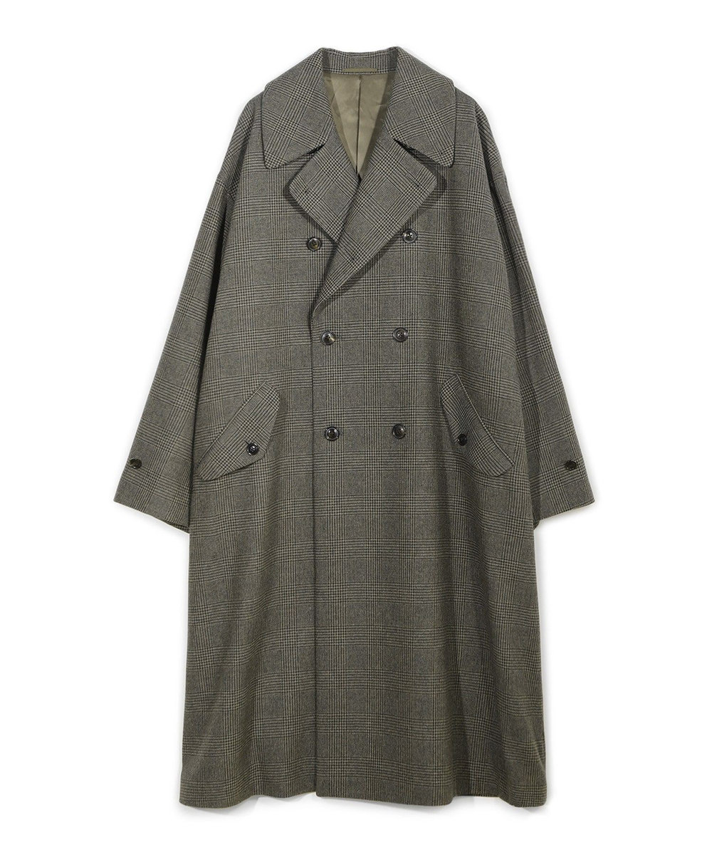 MEN'S BIGI 【50th Anniv . 菊池武夫】WOOL GLEN PLAID COAT カーキ