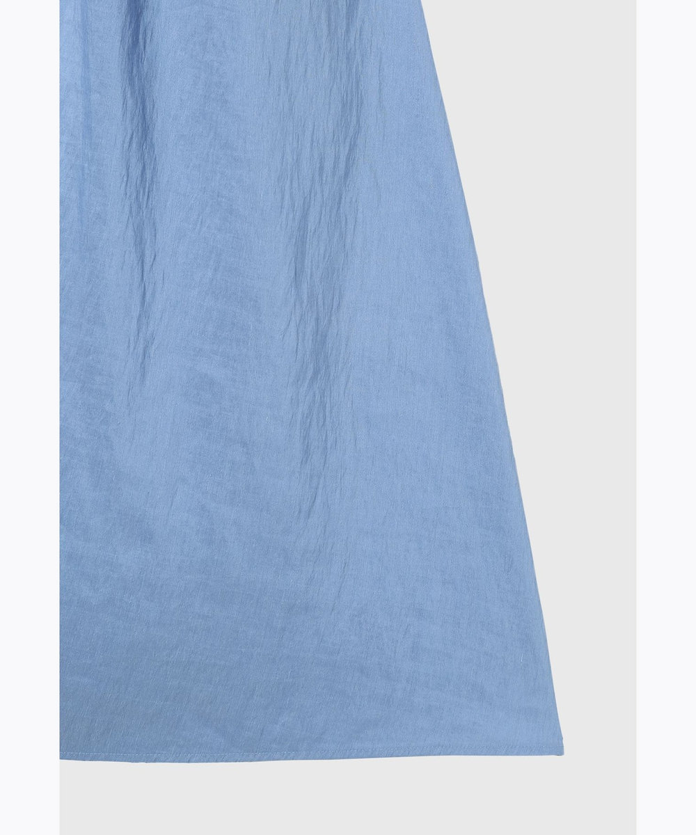 DÉPAREILLÉ WASHABLE LINEN LACE UP DRESS / ウォッシャブルリネンレースアップドレス ブルー