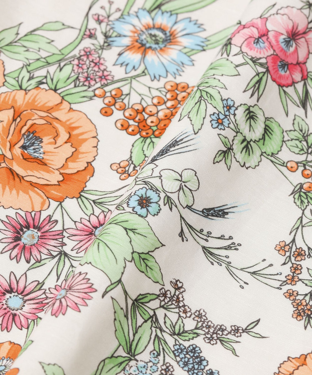 DÉPAREILLÉ LINEN COTTON FLOWER PRINT DRESS / リネンコットンフラワープリントドレス ベージュ