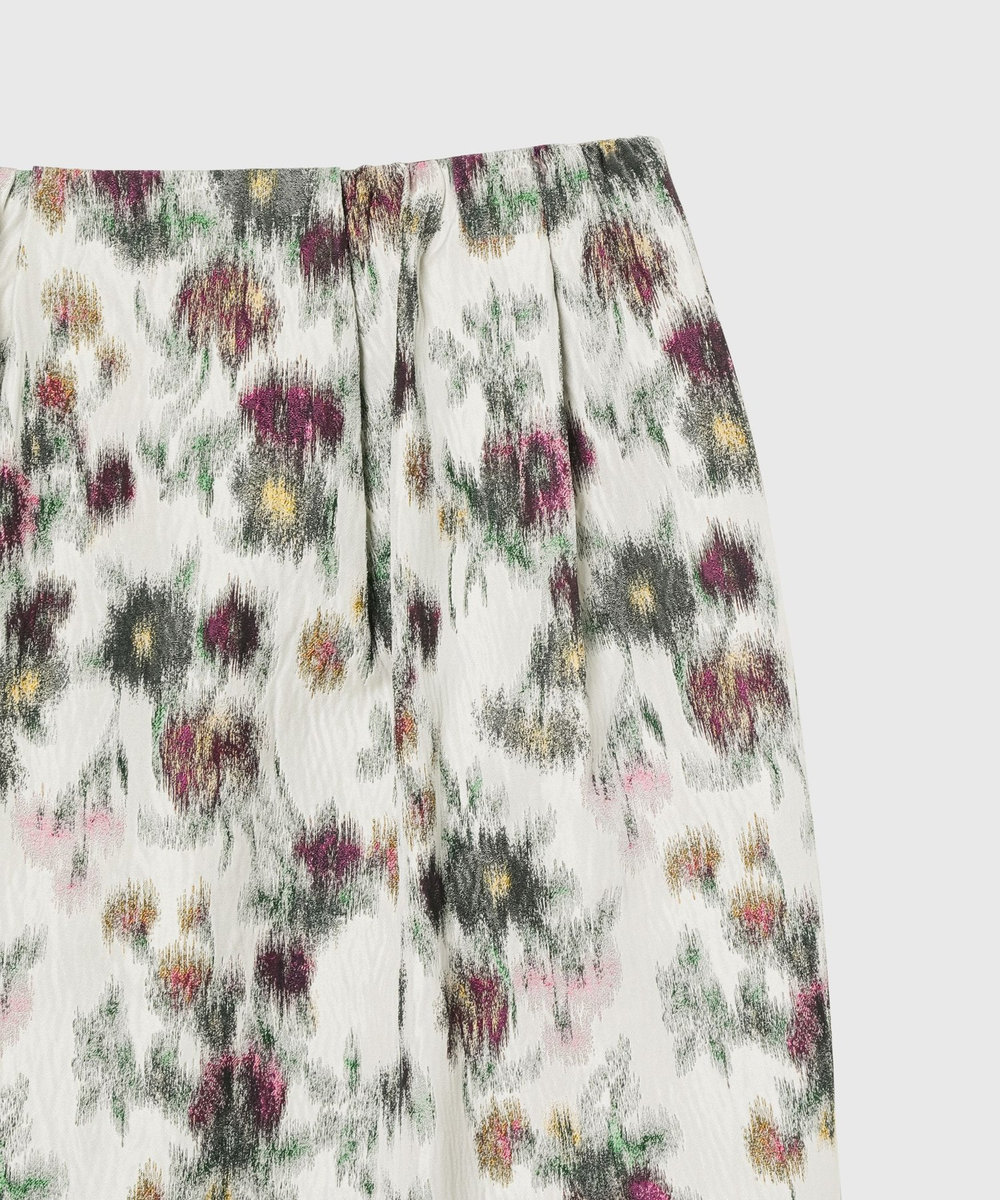 DÉPAREILLÉ FLOWER JACQUARD SKIRT / フラワージャガードスカート ホワイト
