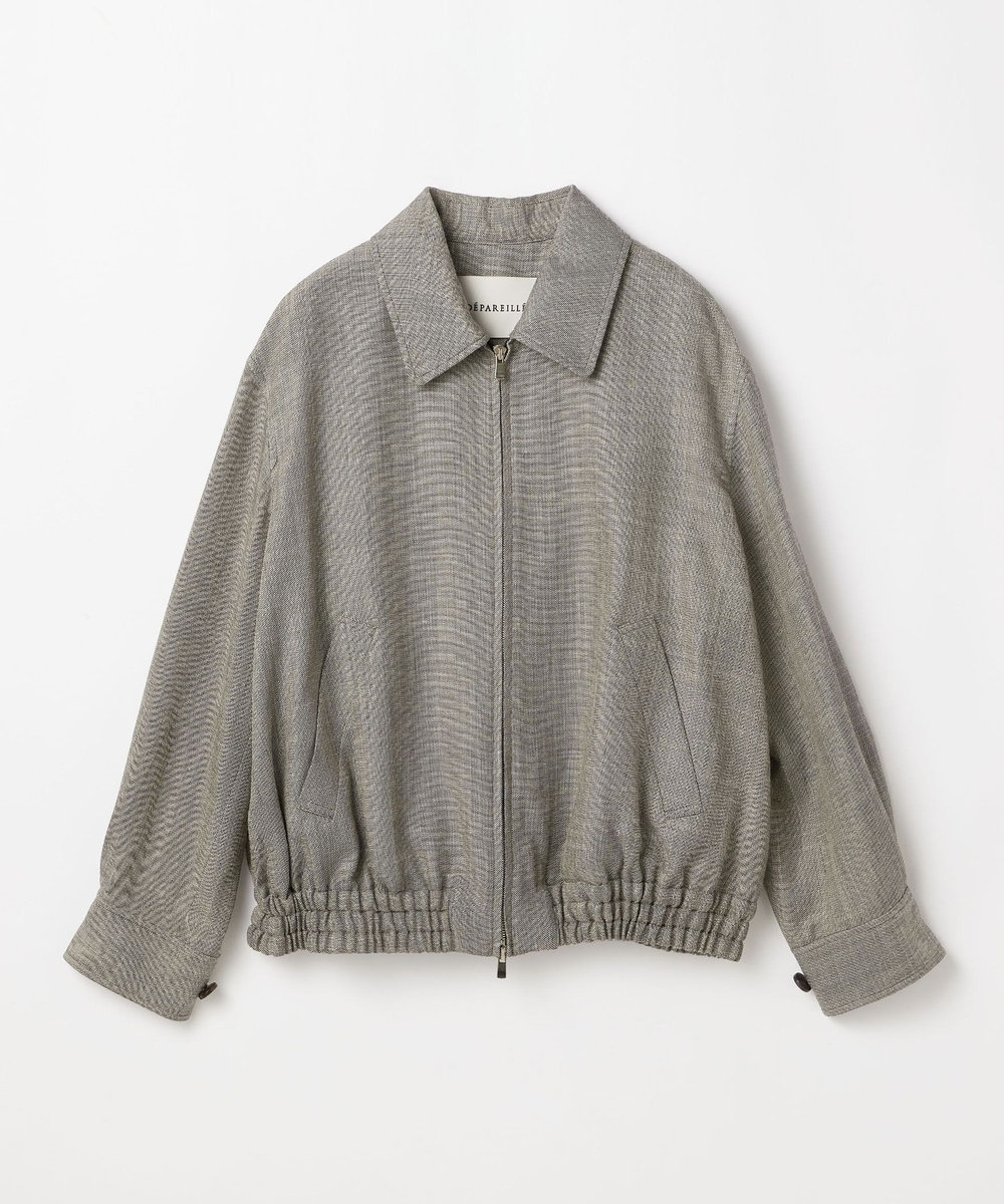 DÉPAREILLÉ SHARKSKIN ZIP UP JACKET / シャークスキンジップアップジャケット ブラウン