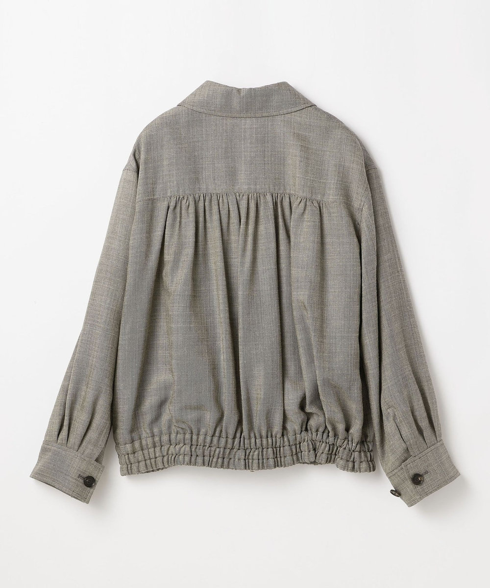 DÉPAREILLÉ SHARKSKIN ZIP UP JACKET / シャークスキンジップアップジャケット ブラウン