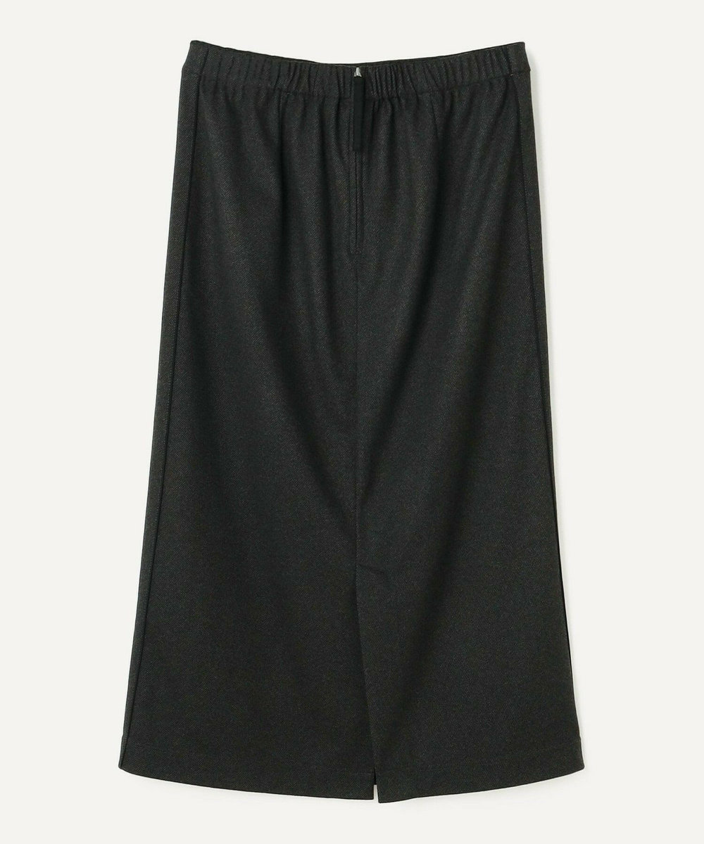 feerique Lサイズ（大きいサイズ） 【大きいサイズ】feerique ウールライクニットツイルパイピングスカート チャコールグレー