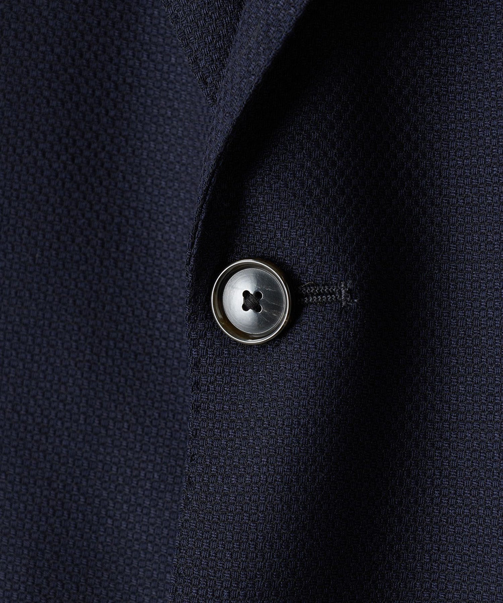 MEN'S BIGI ミックスヤーン/ホップサック テーラードジャケット ダークネイビー