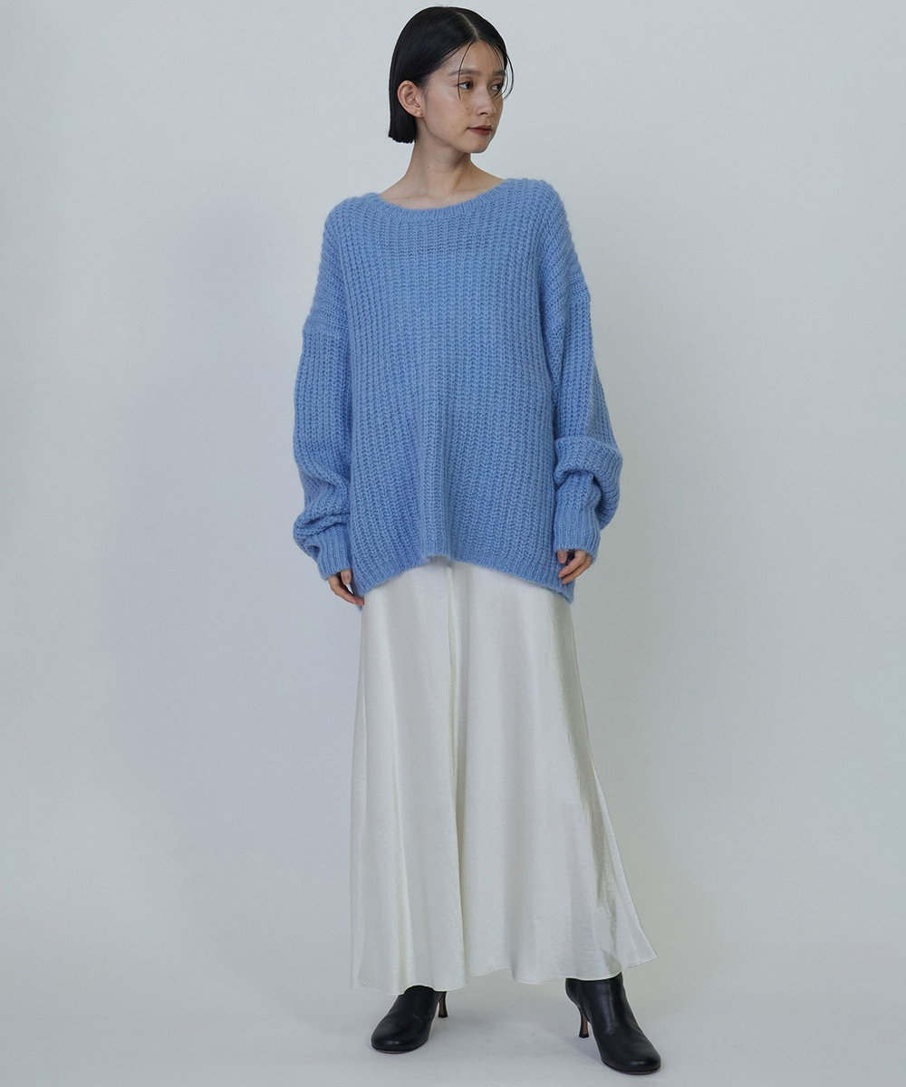 1er Arrondissement スーリーアルパカラフプルオーバー サックスブルー