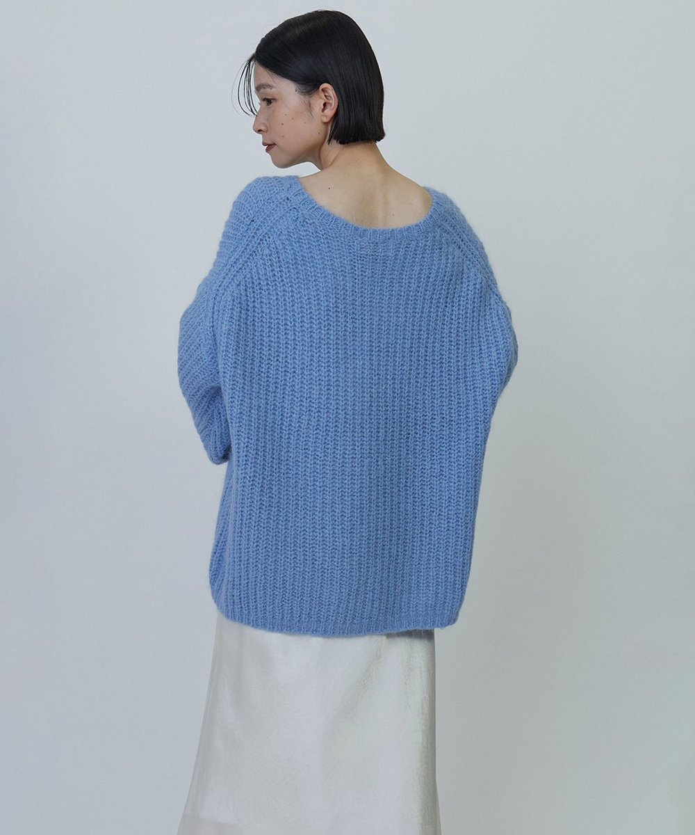 1er Arrondissement スーリーアルパカラフプルオーバー サックスブルー