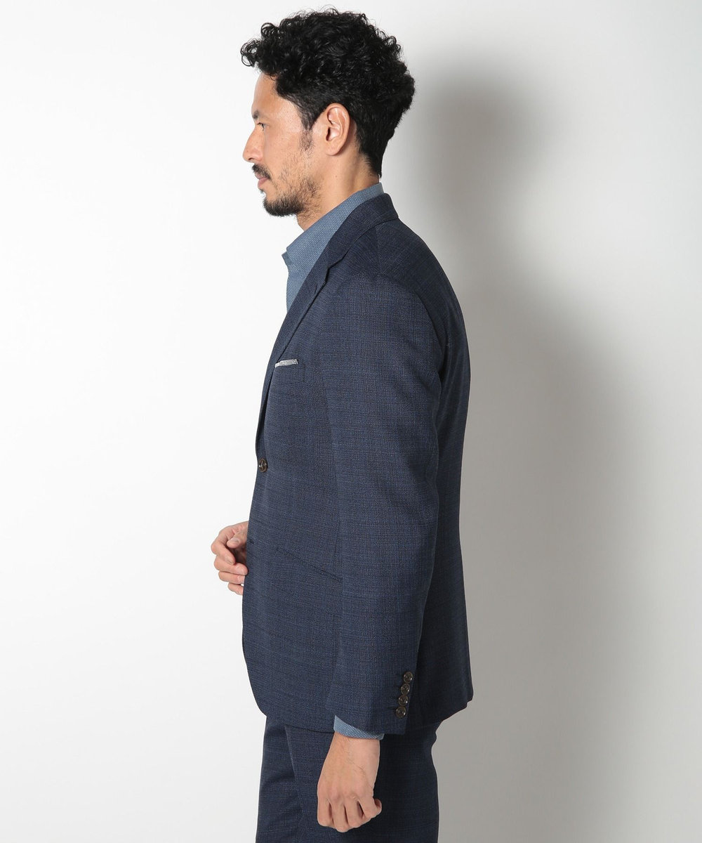 MEN'S BIGI 【ACTIVE TAILOR】ミックスヤーン/ホップサックジャケット ネイビー