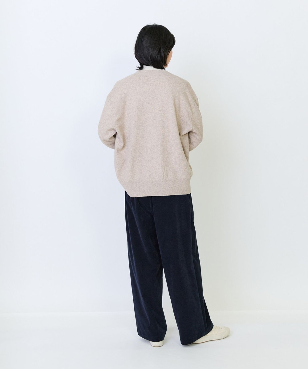 LOISIR 《塩川いづみさんコラボ》ウールインターシャカーディガン ベージュ