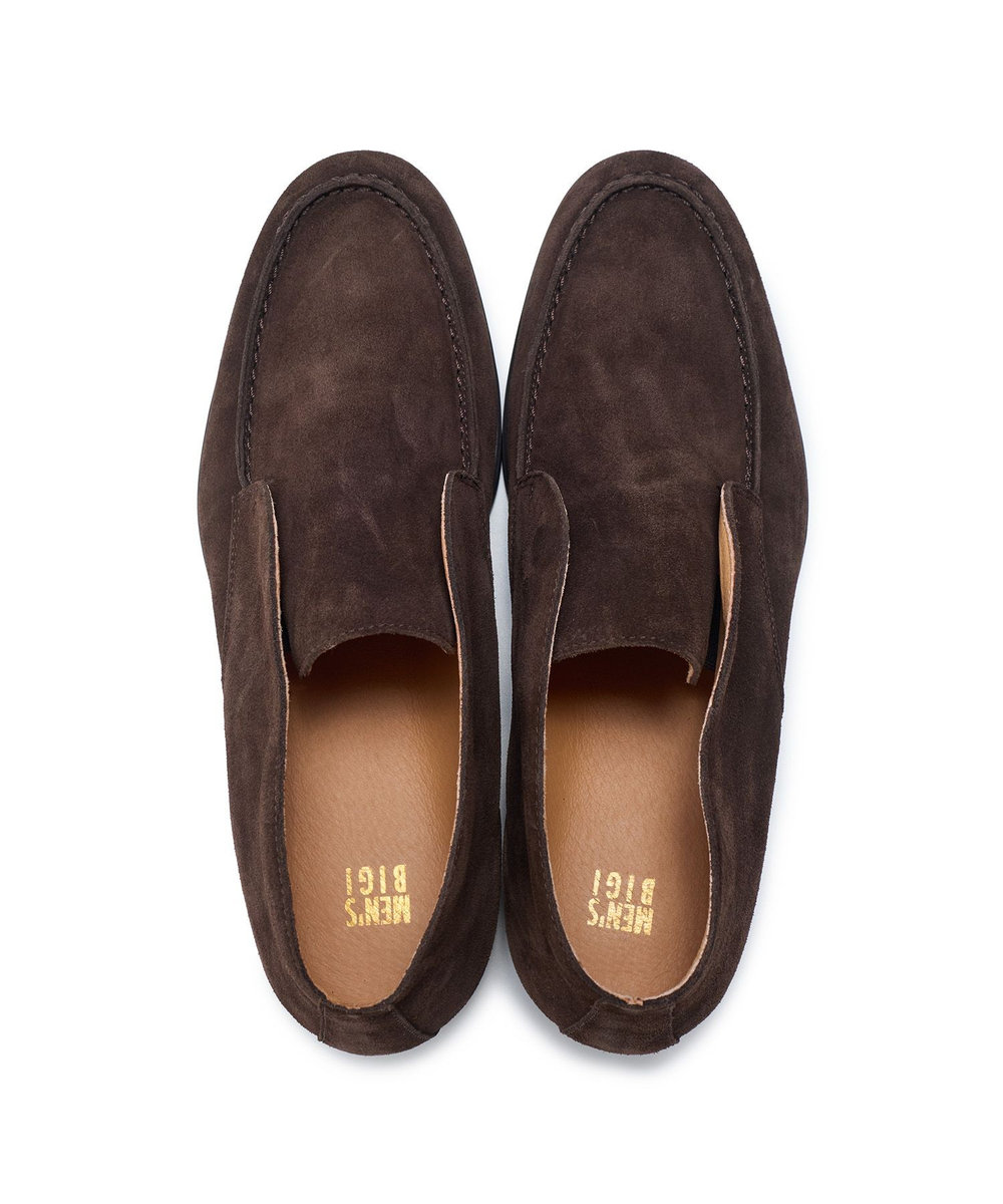 MEN'S BIGI スエードチャッカスリッポンブーツ ブラウン