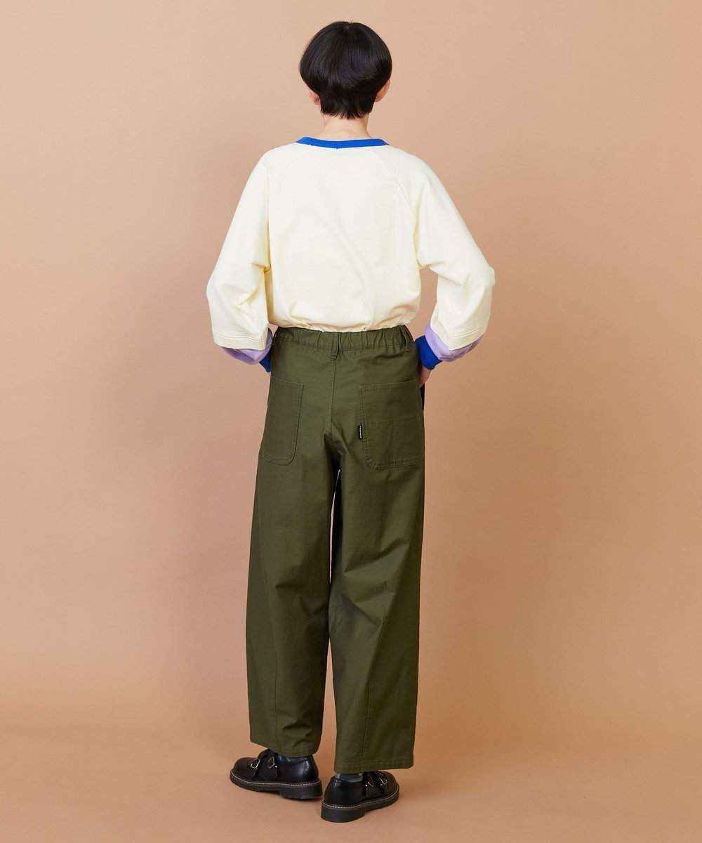 FRAPBOIS バックサテン パンツ グリーン