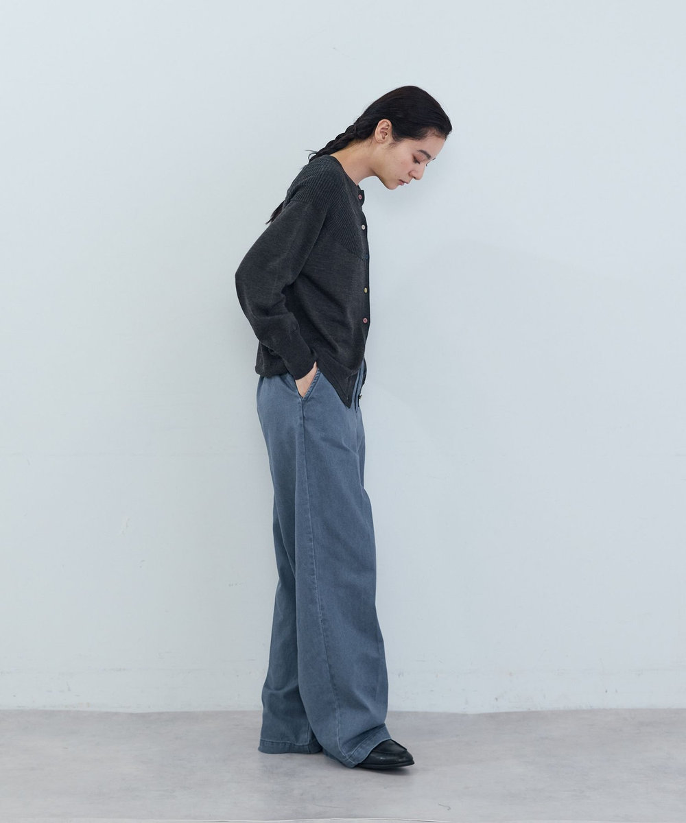 ADIEU TRISTESSE ツイルストレートパンツ ブルー