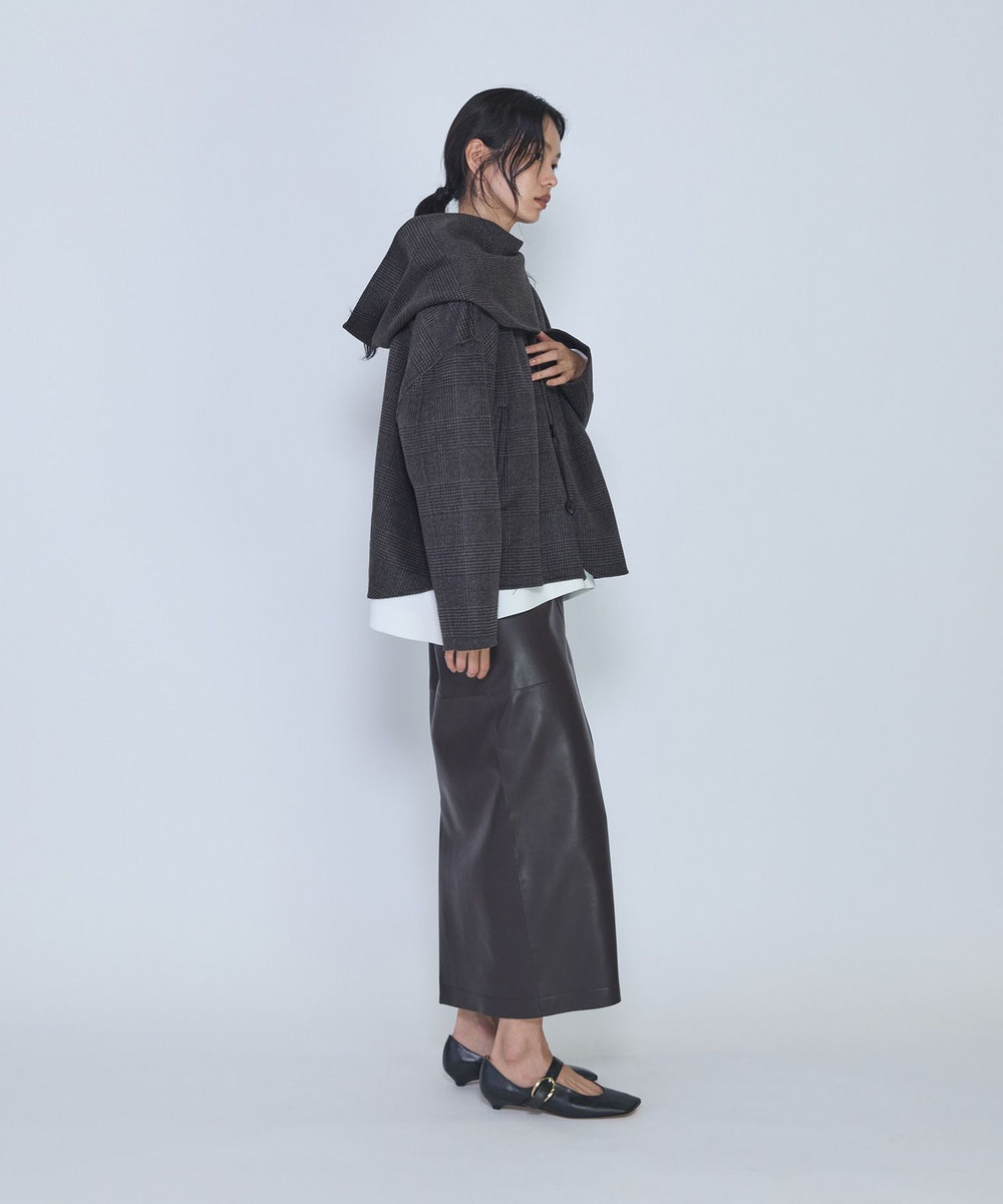 1er Arrondissement ＜near.nippon /ニアー ニッポン＞ストール付きショートコート ブラウン