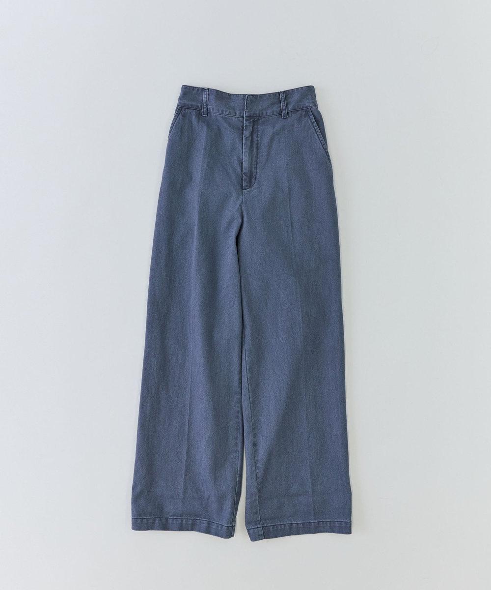 ADIEU TRISTESSE ツイルストレートパンツ ブルー
