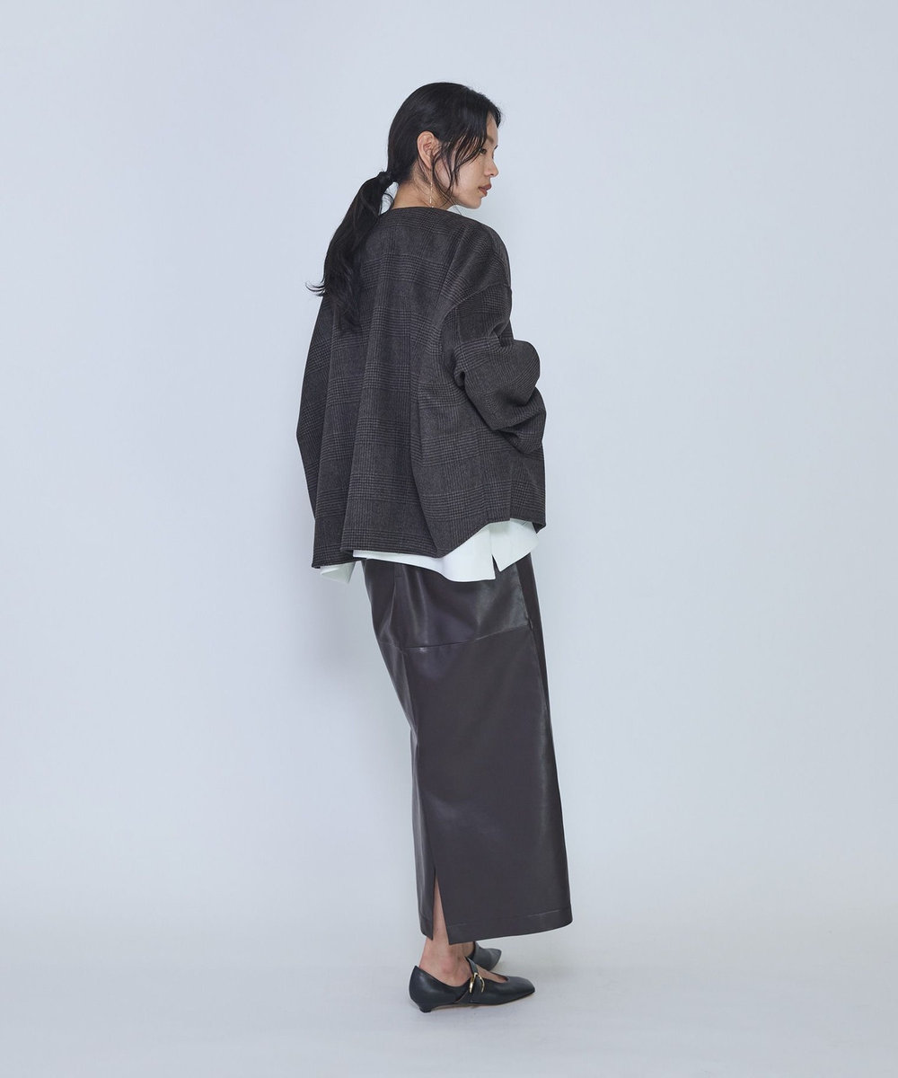 1er Arrondissement ＜near.nippon /ニアー ニッポン＞ストール付きショートコート ブラウン