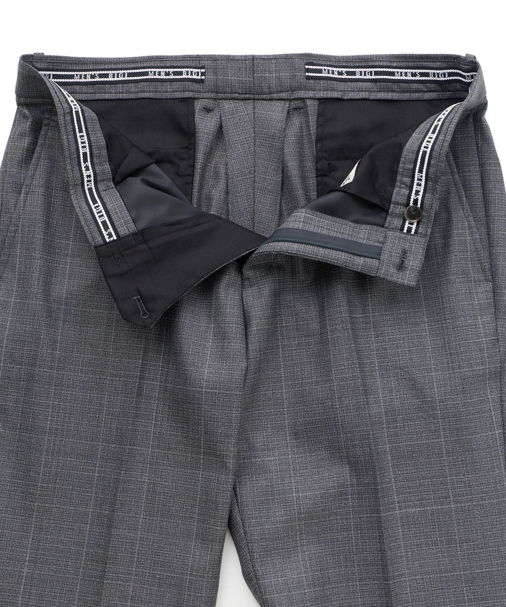 MEN'S BIGI ウィンドウペンチェック セットアップパンツ グレー