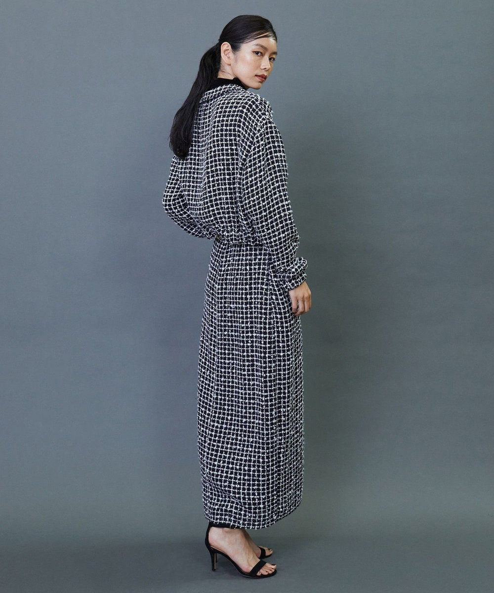 L'EQUIPE COUTURIER リングツイードロングスカート ブラック