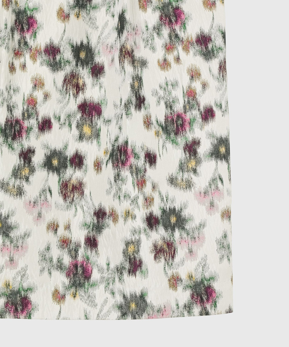 DÉPAREILLÉ FLOWER JACQUARD SKIRT / フラワージャガードスカート ホワイト