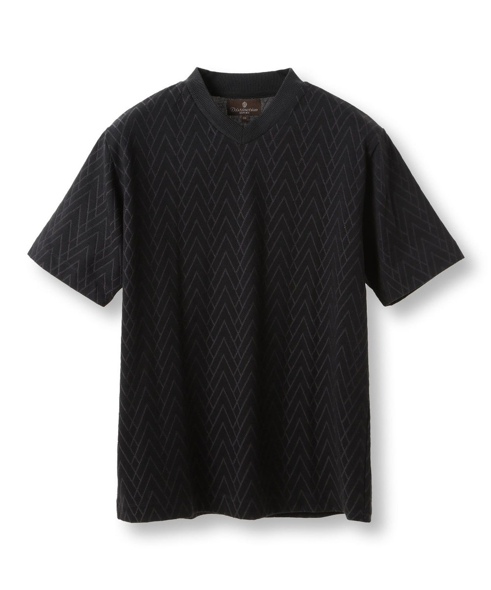 MEN'S BIGI リンクスジャガードVネックTEE ブラック