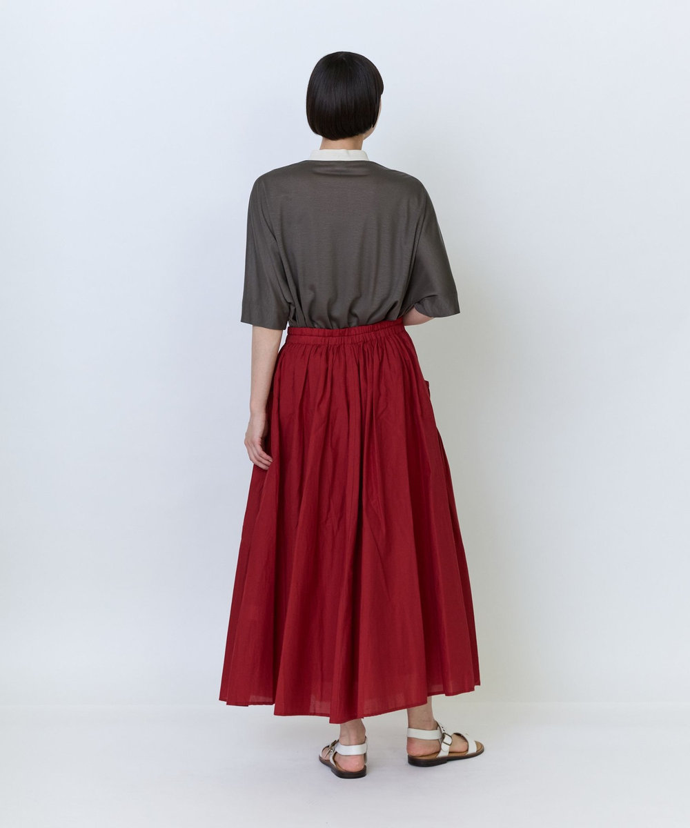 LOISIR インドコットンキャンブリックスカート レッド