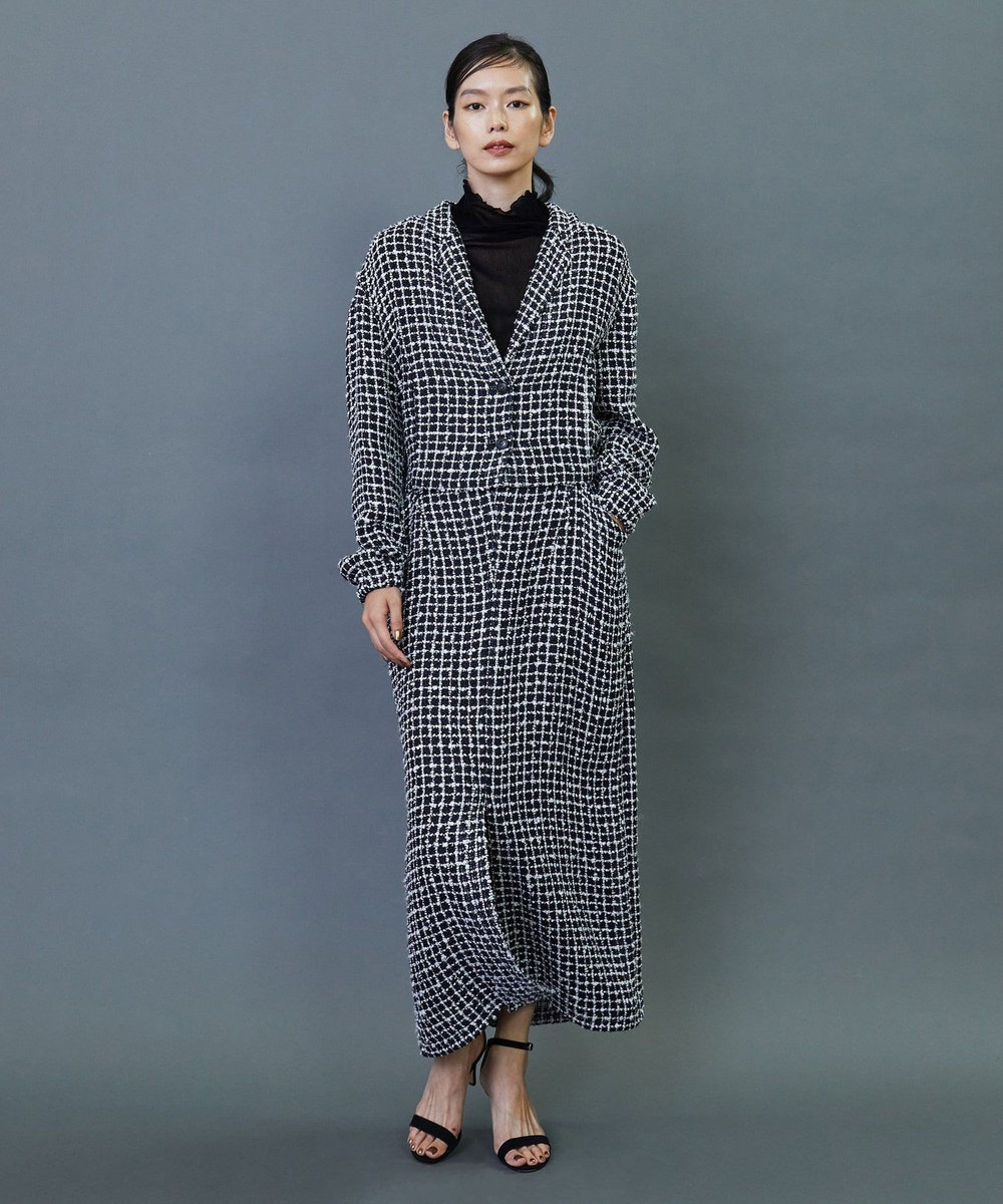 L'EQUIPE COUTURIER リングツイードロングスカート ブラック