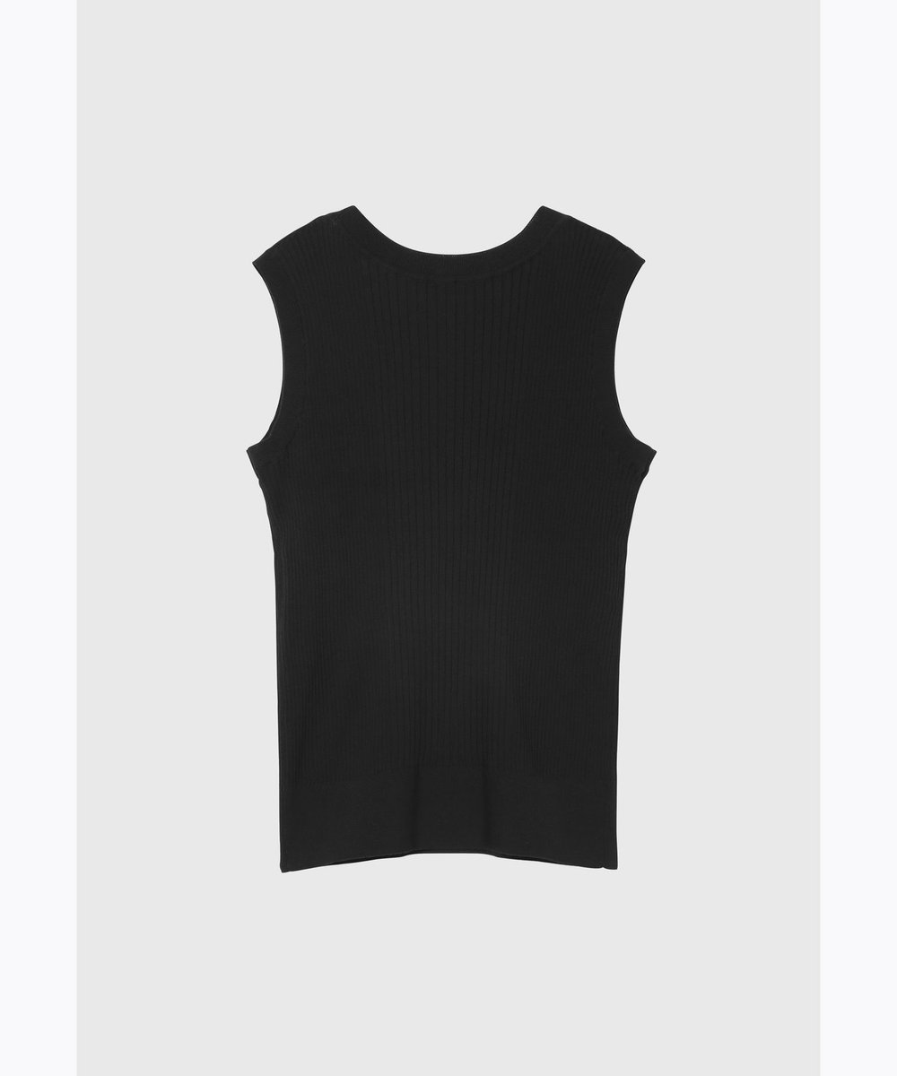 DÉPAREILLÉ COTTON RIB NO SLEEVE / コットンリブノースリーブ ブラック
