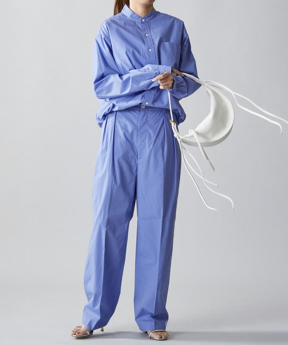 1er Arrondissement ＜BONNY WOVEN (ボニーウーブン)＞2タックパンツ ブルー