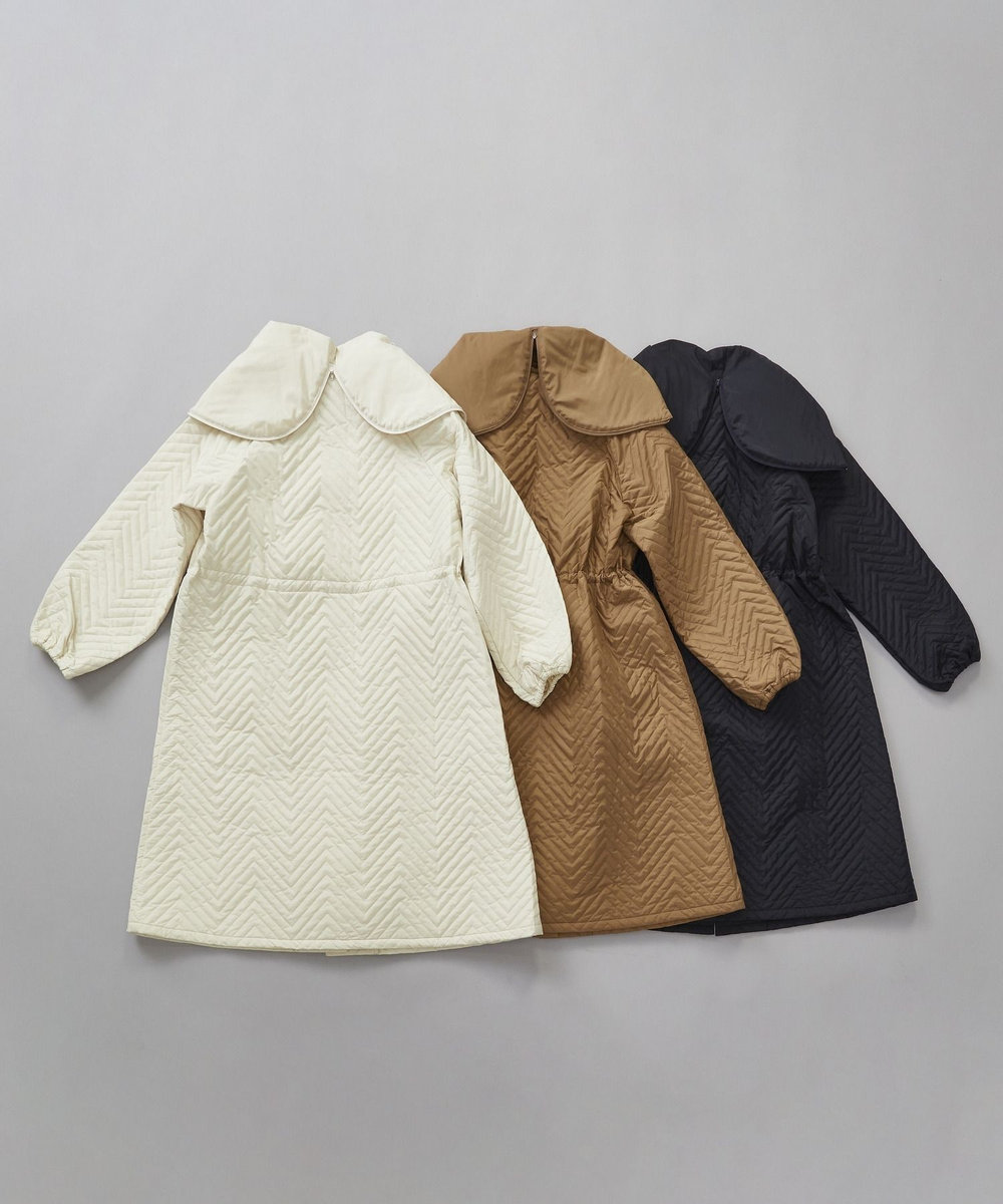 Julier soronaキルティングロングコート キャメル