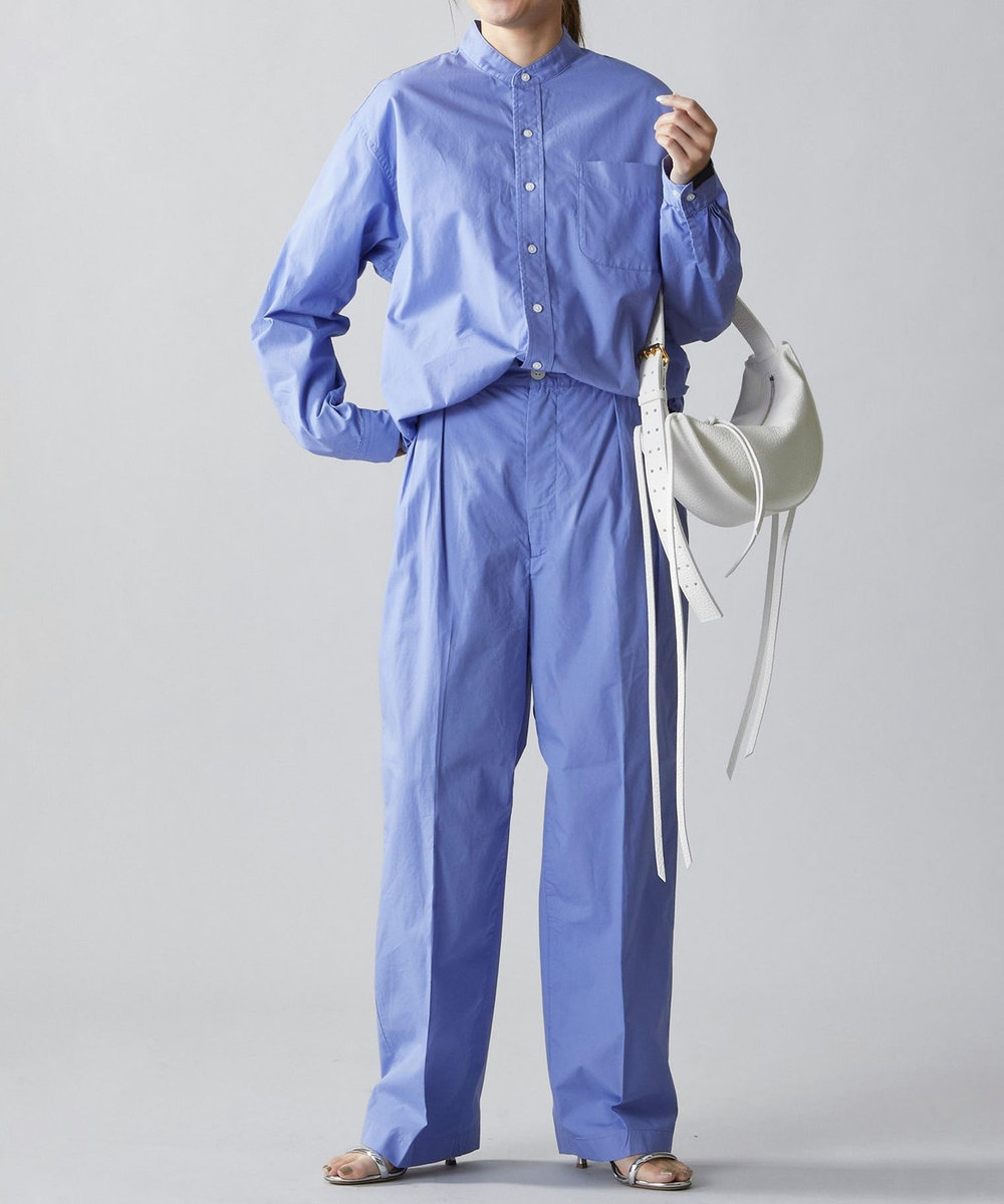 1er Arrondissement ＜BONNY WOVEN (ボニーウーブン)＞2タックパンツ ブルー
