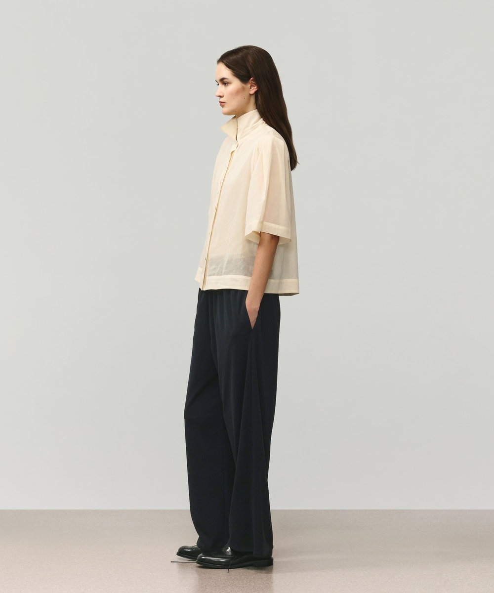 DÉPAREILLÉ TRIACETATE JERSEY WIDE PANTS / トリアセテートジャージーワイドパンツ ネイビー
