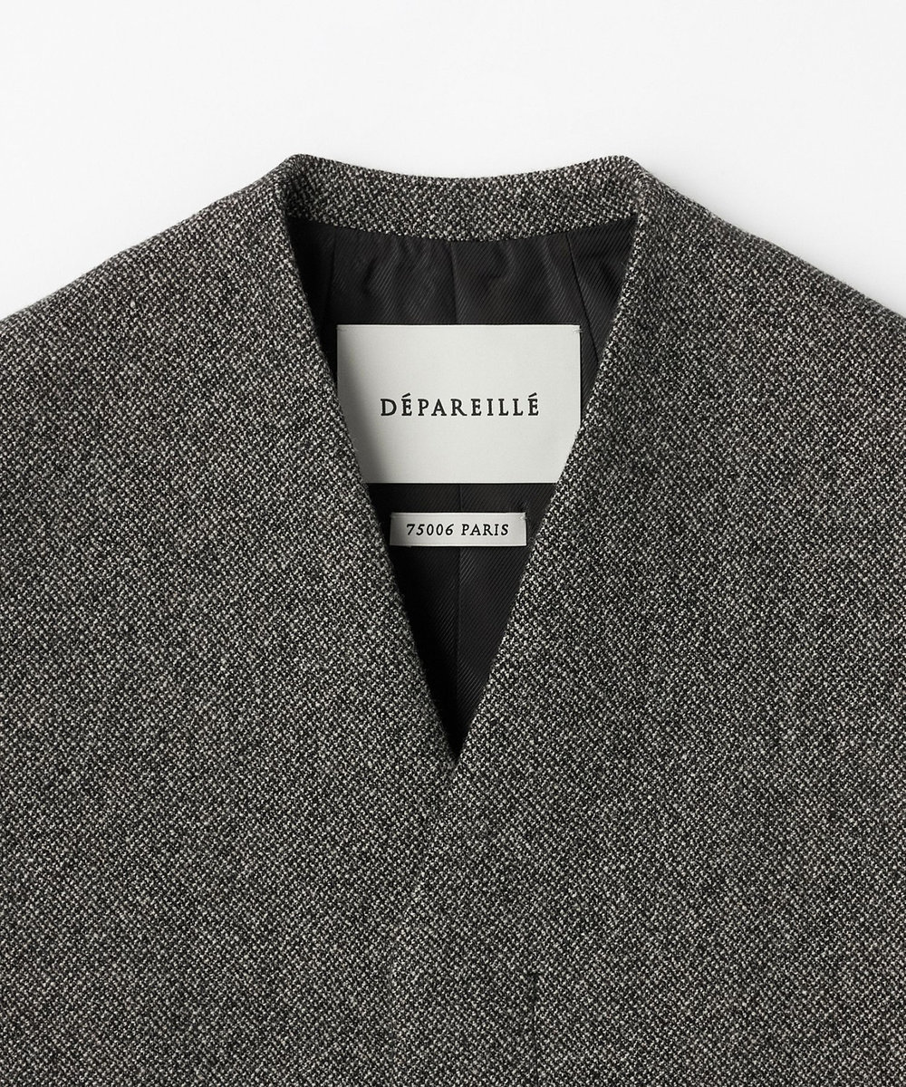 DÉPAREILLÉ WOOL SLUB GILET / ウールスラブジレ グレー